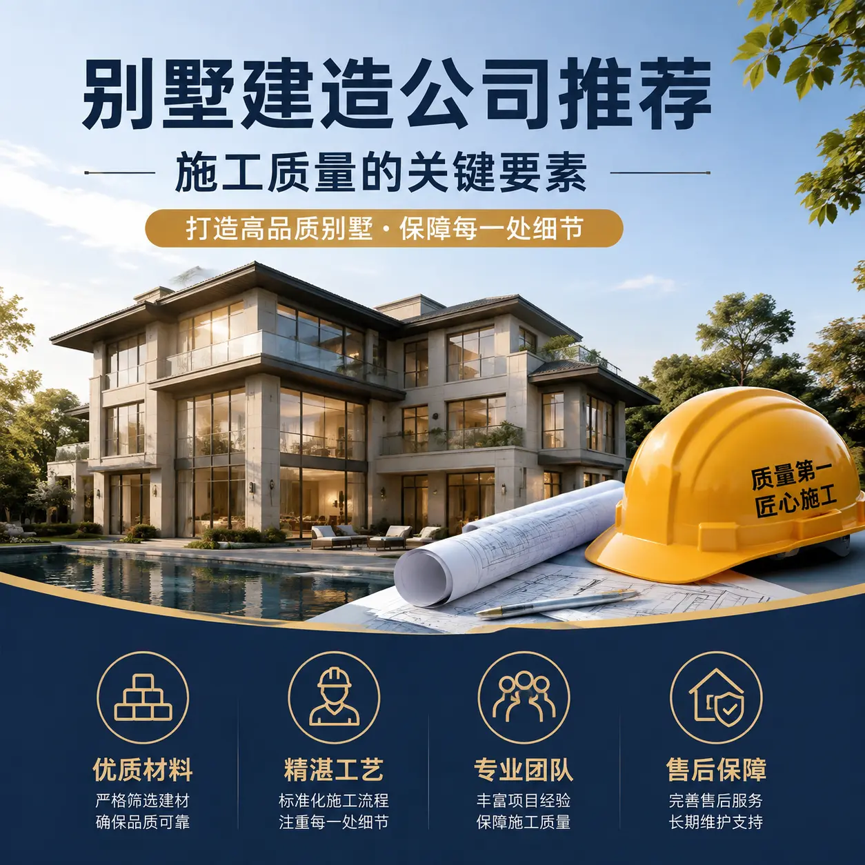 别墅建造公司推荐： 长顺 施工质量的关键要素